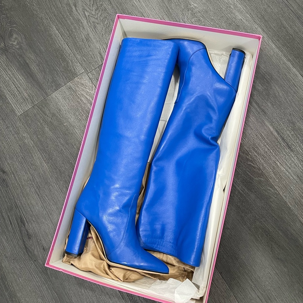 Paris Texas Cobalt Blue Heeled Boots